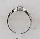 Sterling Silver Princess Diamond Solitaire Promise Bridal Ring 1/8 Cttw - Splendid Jewellery