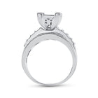 Sterling Silver Princess Diamond Square Cluster Bridal Wedding Engagement Ring 1 Cttw - Splendid Jewellery