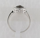 Sterling Silver Round Brown Diamond Cluster Ring 1/3 Cttw - Splendid Jewellery