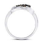 Sterling Silver Round Brown Diamond Cognac Gift Heart Ring 1/10 Cttw - Splendid Jewellery