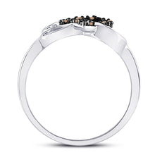 Load image into Gallery viewer, Sterling Silver Round Brown Diamond Cognac Gift Heart Ring 1/10 Cttw - Splendid Jewellery