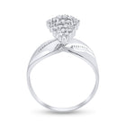 Sterling Silver Round Diamond Cluster Ring 1/8 Cttw - Splendid Jewellery