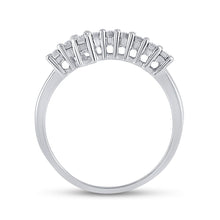 Load image into Gallery viewer, Sterling Silver Round Diamond Cross Cluster Ring 1/20 Cttw - Splendid Jewellery