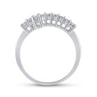 Sterling Silver Round Diamond Cross Cluster Ring 1/20 Cttw - Splendid Jewellery