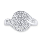 Sterling Silver Round Diamond Designer Ring 1/2 Cttw - Splendid Jewellery