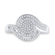 Load image into Gallery viewer, Sterling Silver Round Diamond Designer Ring 1/2 Cttw - Splendid Jewellery