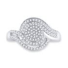 Sterling Silver Round Diamond Designer Ring 1/2 Cttw - Splendid Jewellery