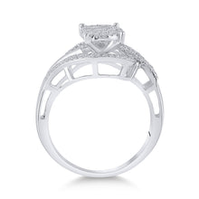 Load image into Gallery viewer, Sterling Silver Round Diamond Designer Ring 1/2 Cttw - Splendid Jewellery
