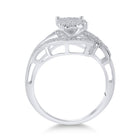 Sterling Silver Round Diamond Designer Ring 1/2 Cttw - Splendid Jewellery