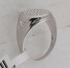Sterling Silver Round Diamond Fashion Mens Ring 1/6 Cttw - Splendid Jewellery