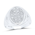 Sterling Silver Round Diamond Fashion Mens Ring 1/6 Cttw - Splendid Jewellery