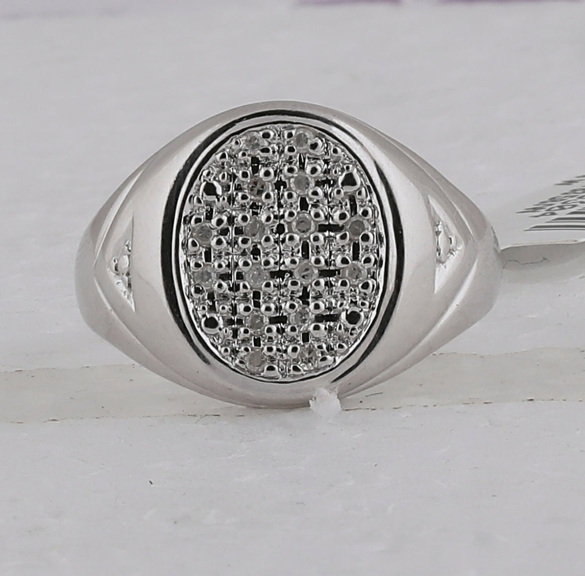 Sterling Silver Round Diamond Fashion Mens Ring 1/6 Cttw - Splendid Jewellery