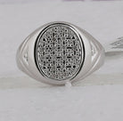 Sterling Silver Round Diamond Fashion Mens Ring 1/6 Cttw - Splendid Jewellery
