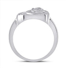 Sterling Silver Round Diamond Gift Heart Ring 1/20 Cttw - Splendid Jewellery