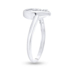Sterling Silver Round Diamond Gift Heart Ring 1/20 Cttw - Splendid Jewellery