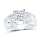 Sterling Silver Round Diamond Gift Micro Pave Ring 1/8 Cttw - Splendid Jewellery