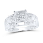 Sterling Silver Round Diamond Gift Micro Pave Ring 1/8 Cttw - Splendid Jewellery