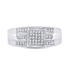 Sterling Silver Round Diamond Gift Micro Pave Ring 1/8 Cttw - Splendid Jewellery