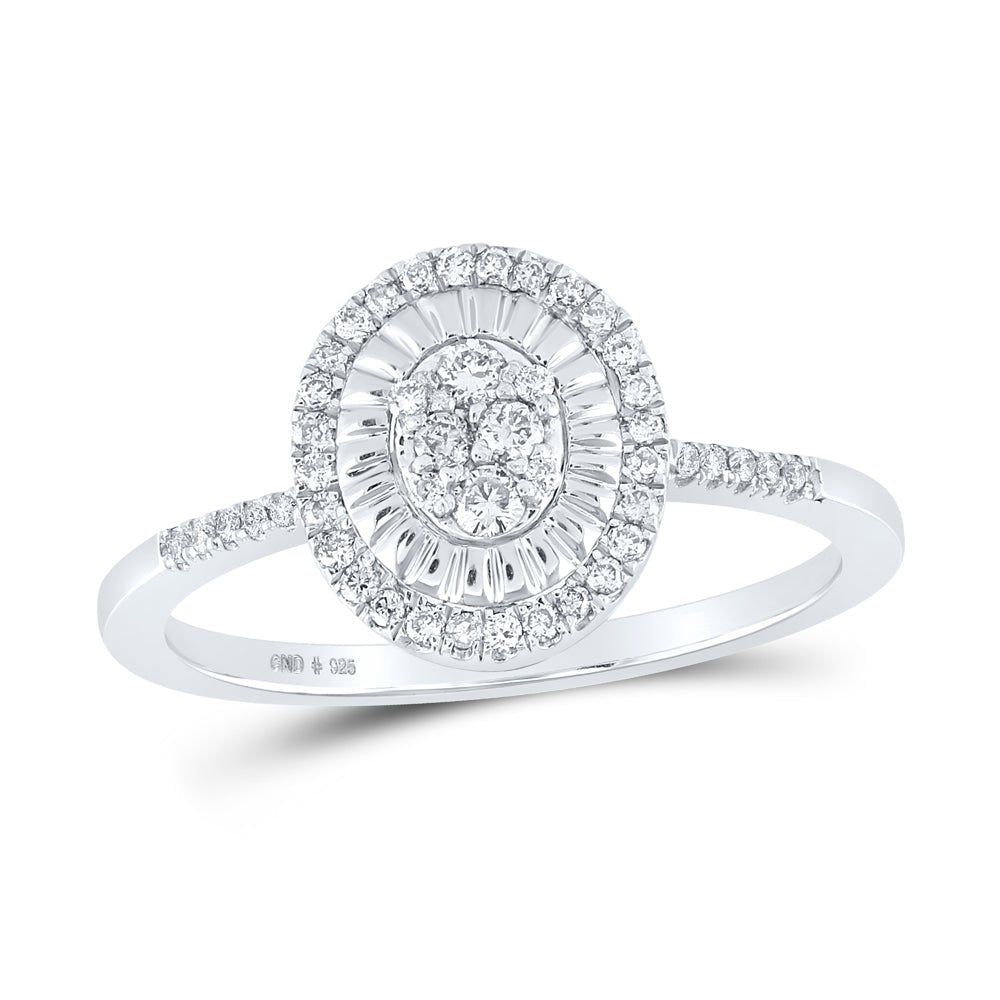 Sterling Silver Round Diamond Gift Ring 1/4 Cttw - Splendid Jewellery