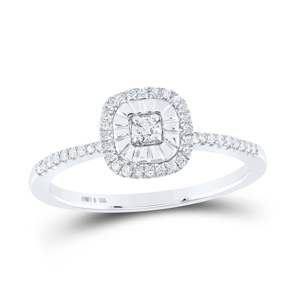 Sterling Silver Round Diamond Gift Ring 1/5 Cttw - Splendid Jewellery