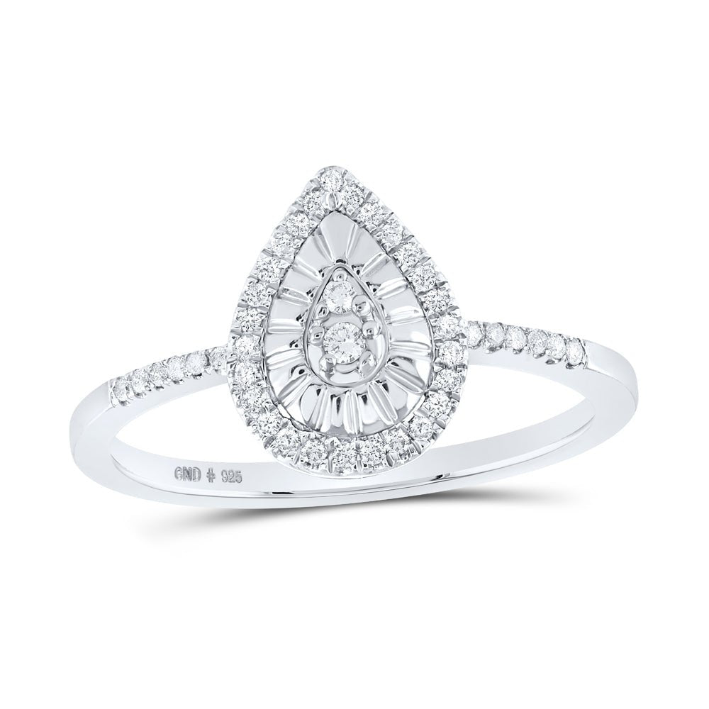 Sterling Silver Round Diamond Gift Ring 1/6 Cttw - Splendid Jewellery