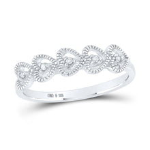 Load image into Gallery viewer, Sterling Silver Round Diamond Heart Gift Ring 0.03 Cttw - Splendid Jewellery