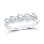 Sterling Silver Round Diamond Heart Gift Ring 0.03 Cttw - Splendid Jewellery