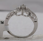 Sterling Silver Round Diamond Heart Promise Ring 1/10 Cttw - Splendid Jewellery