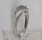 Sterling Silver Round Diamond Heart Promise Ring 1/10 Cttw - Splendid Jewellery