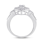 Sterling Silver Round Diamond Heart Ring 1/8 Cttw - Splendid Jewellery