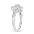 Sterling Silver Round Diamond Heart Ring 1/8 Cttw - Splendid Jewellery