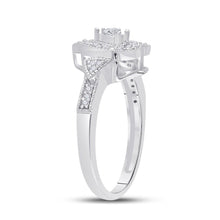 Load image into Gallery viewer, Sterling Silver Round Diamond Heart Ring 1/8 Cttw - Splendid Jewellery
