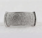 Sterling Silver Round Diamond Mens Band Ring 1/2 Cttw - Splendid Jewellery