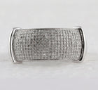 Sterling Silver Round Diamond Mens Band Ring 1/2 Cttw - Splendid Jewellery