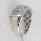 Sterling Silver Round Diamond Mens Band Ring 1/2 Cttw - Splendid Jewellery