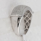 Sterling Silver Round Diamond Mens Band Ring 1/2 Cttw - Splendid Jewellery