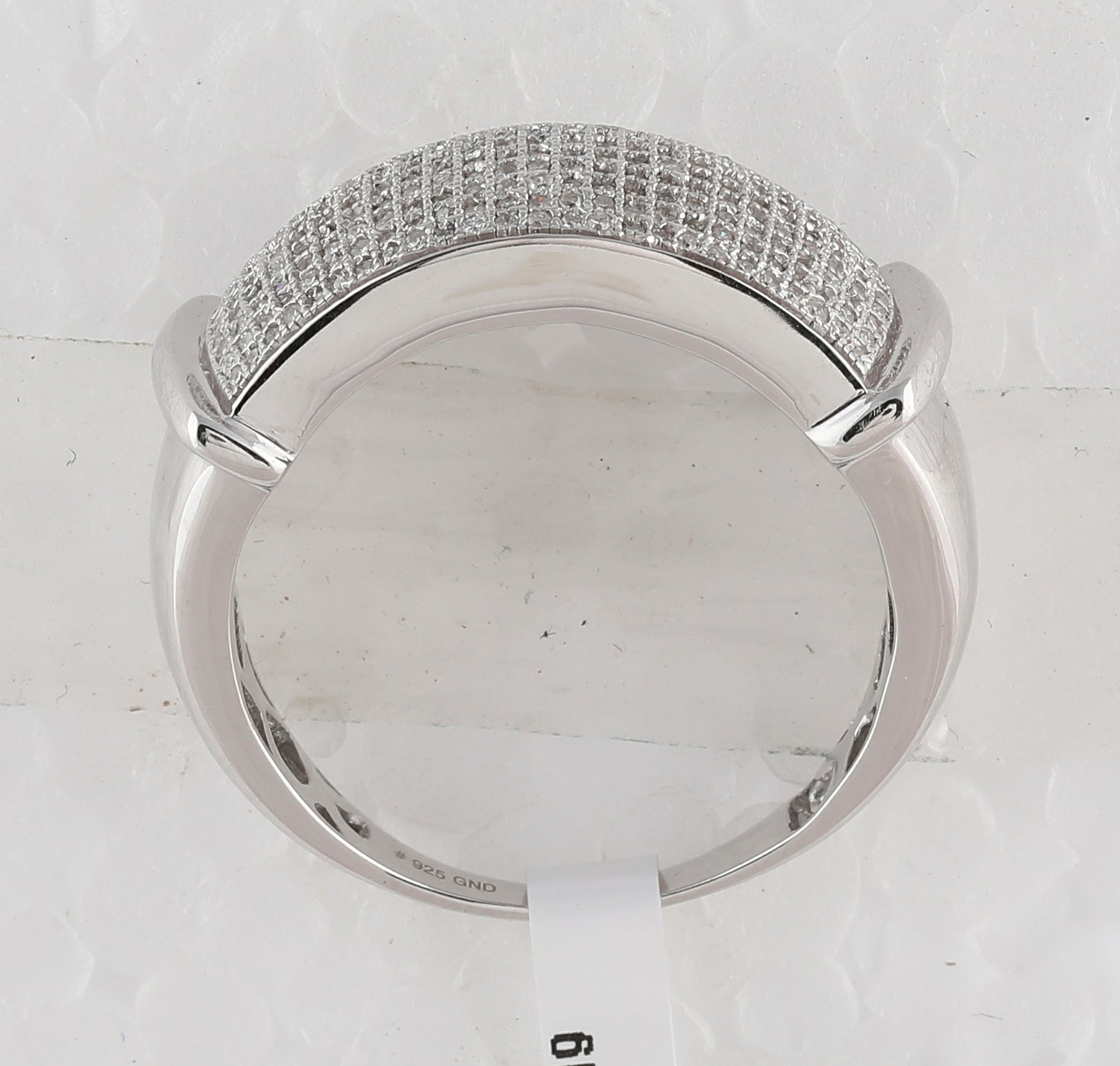 Sterling Silver Round Diamond Mens Band Ring 1/2 Cttw - Splendid Jewellery