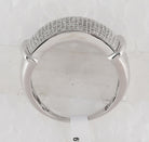 Sterling Silver Round Diamond Mens Band Ring 1/2 Cttw - Splendid Jewellery
