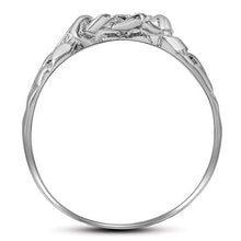 Load image into Gallery viewer, Sterling Silver Round Diamond Mens Cluster Nugget Ring 1/20 Cttw - Splendid Jewellery
