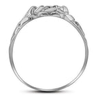 Sterling Silver Round Diamond Mens Cluster Nugget Ring 1/20 Cttw - Splendid Jewellery