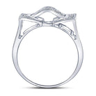 Sterling Silver Round Diamond Mens Domed Rectangle Cluster Ring 1/8 Cttw - Splendid Jewellery