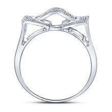 Load image into Gallery viewer, Sterling Silver Round Diamond Mens Domed Rectangle Cluster Ring 1/8 Cttw - Splendid Jewellery