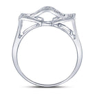 Sterling Silver Round Diamond Mens Domed Rectangle Cluster Ring 1/8 Cttw - Splendid Jewellery