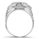 Sterling Silver Round Diamond Mens Fashion Ring 1/10 Cttw - Splendid Jewellery