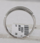 Sterling Silver Round Diamond Mens Pave Band Ring 1/4 Cttw - Splendid Jewellery