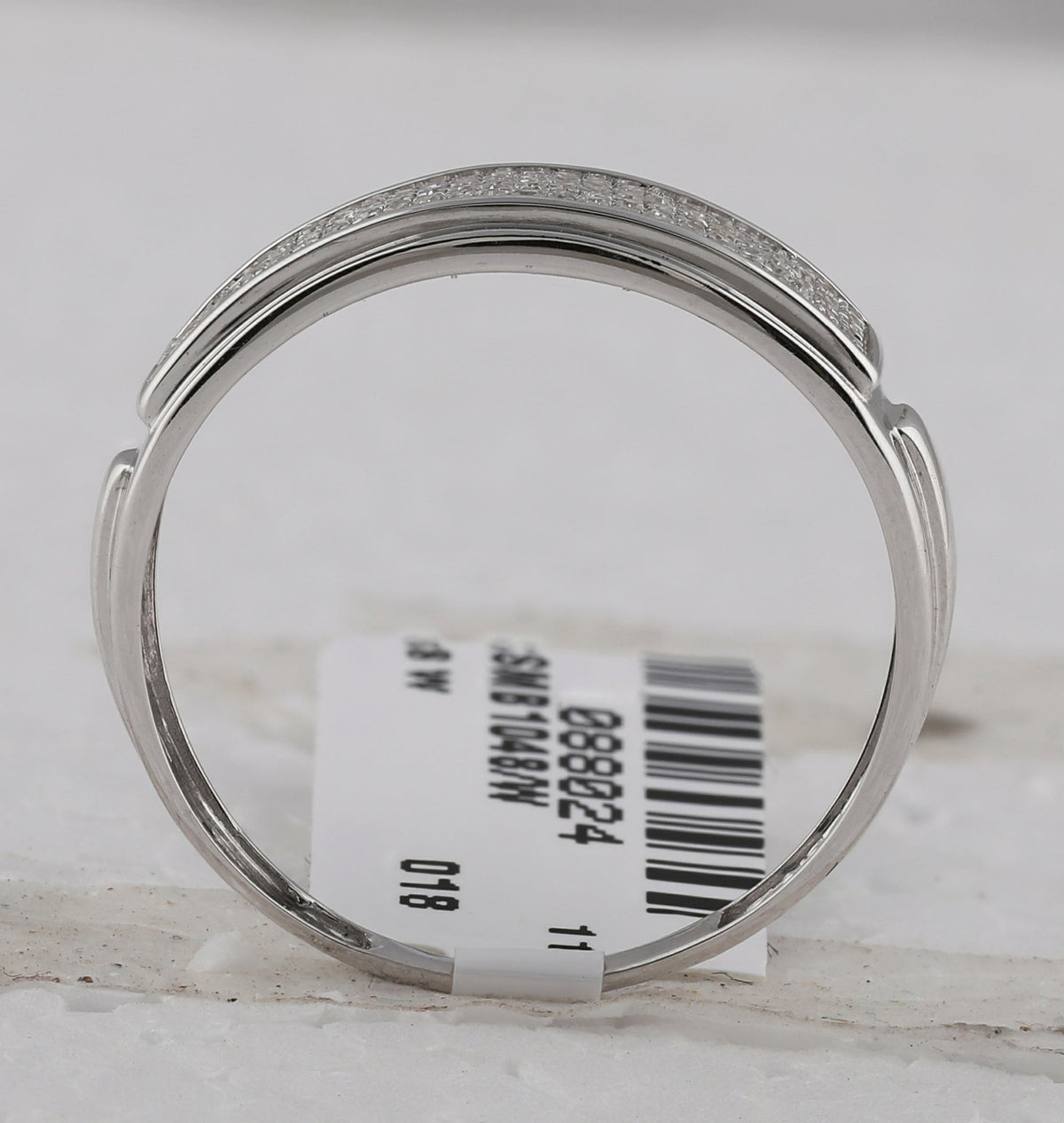 Sterling Silver Round Diamond Mens Pave Band Ring 1/4 Cttw - Splendid Jewellery