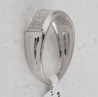 Sterling Silver Round Diamond Mens Pave Band Ring 1/4 Cttw - Splendid Jewellery