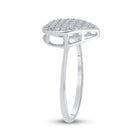 Sterling Silver Round Diamond Micro Pave Gift Heart Ring 1/10 Cttw - Splendid Jewellery