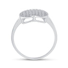 Sterling Silver Round Diamond Micro Pave Gift Heart Ring 1/10 Cttw - Splendid Jewellery