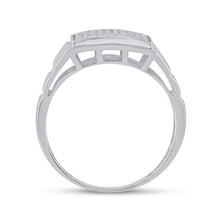 Load image into Gallery viewer, Sterling Silver Round Diamond Micro - Pave Mens Ring 1/10 Cttw - Splendid Jewellery